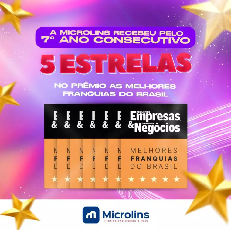 Prêmio Pequenas Empresas, Grandes Negócios (PEGN) Melhores Franquias: a Microlins é 5 estrelas! 